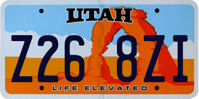 UT license plate Z268ZI