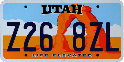 UT license plate Z268ZL