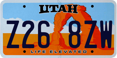 UT license plate Z268ZW
