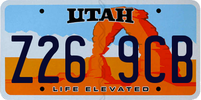 UT license plate Z269CB