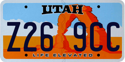 UT license plate Z269CC