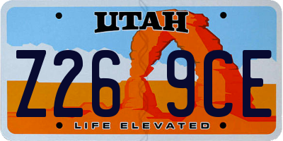 UT license plate Z269CE