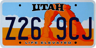 UT license plate Z269CJ