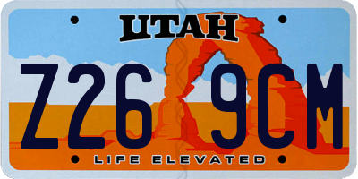 UT license plate Z269CM