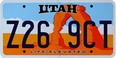 UT license plate Z269CT