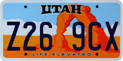 UT license plate Z269CX