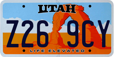 UT license plate Z269CY