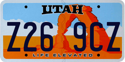 UT license plate Z269CZ
