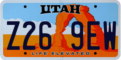 UT license plate Z269EW