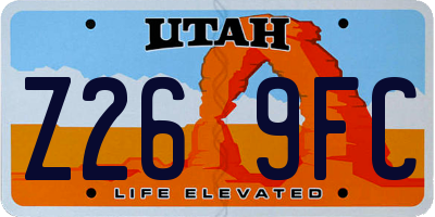 UT license plate Z269FC