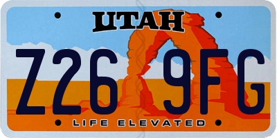 UT license plate Z269FG