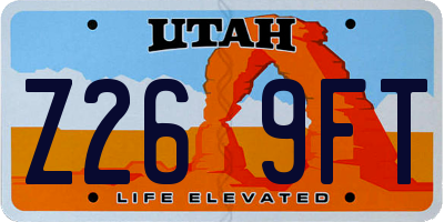 UT license plate Z269FT