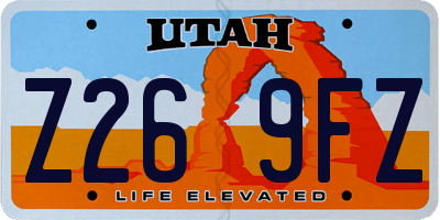 UT license plate Z269FZ