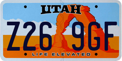UT license plate Z269GF