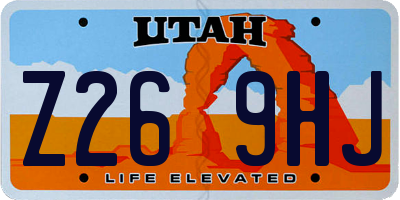 UT license plate Z269HJ