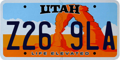 UT license plate Z269LA