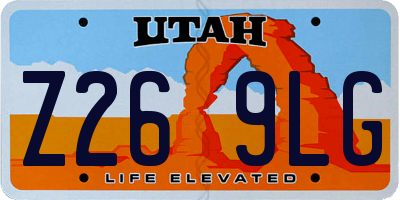 UT license plate Z269LG