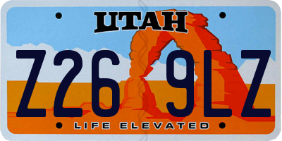 UT license plate Z269LZ