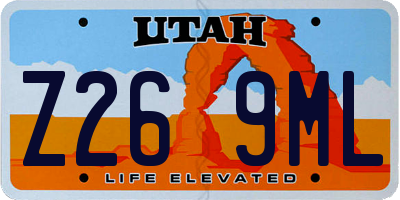 UT license plate Z269ML