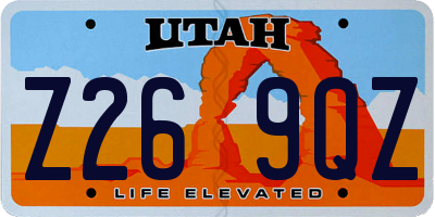 UT license plate Z269QZ