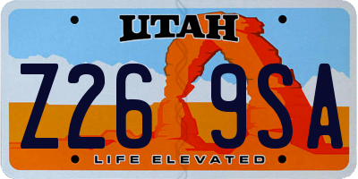 UT license plate Z269SA