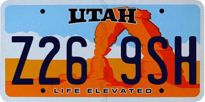 UT license plate Z269SH