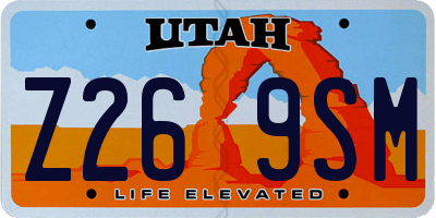 UT license plate Z269SM