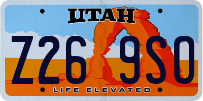 UT license plate Z269SO