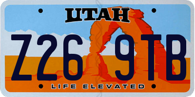 UT license plate Z269TB