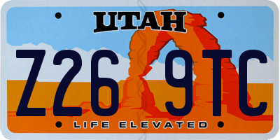 UT license plate Z269TC