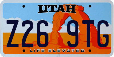 UT license plate Z269TG