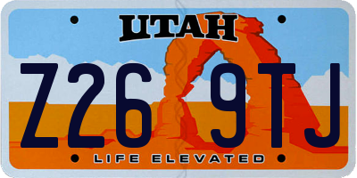 UT license plate Z269TJ