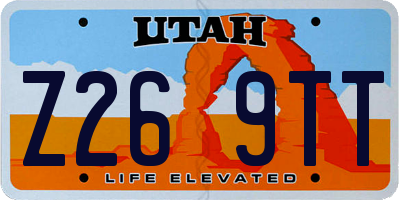 UT license plate Z269TT