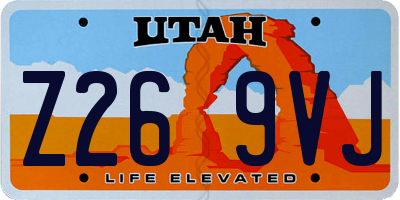 UT license plate Z269VJ