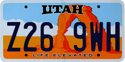 UT license plate Z269WH
