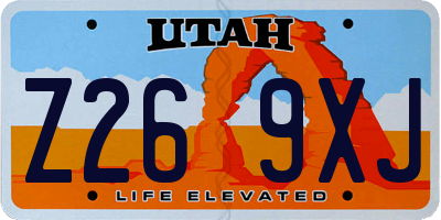 UT license plate Z269XJ