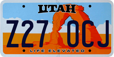 UT license plate Z270CJ
