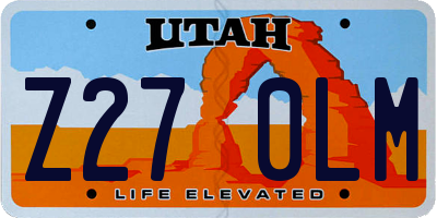 UT license plate Z270LM
