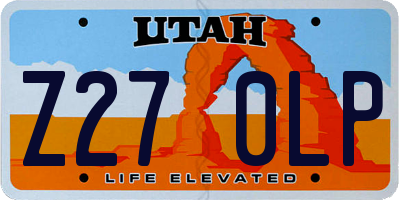 UT license plate Z270LP