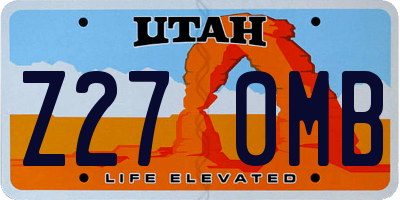 UT license plate Z270MB