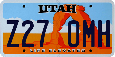 UT license plate Z270MH