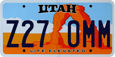 UT license plate Z270MM