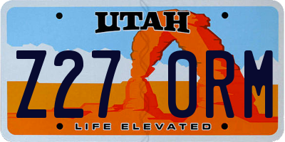 UT license plate Z270RM