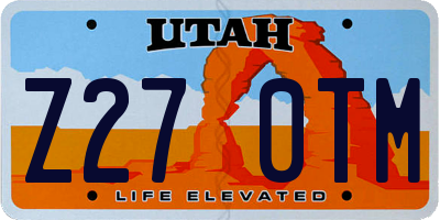 UT license plate Z270TM