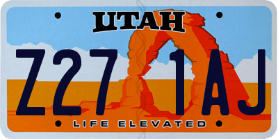 UT license plate Z271AJ