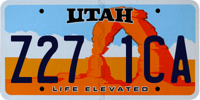 UT license plate Z271CA
