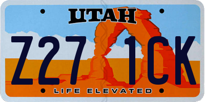 UT license plate Z271CK