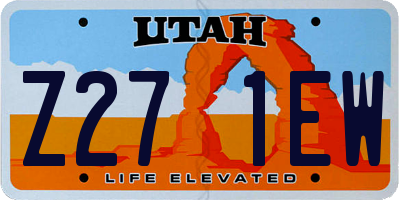 UT license plate Z271EW