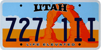 UT license plate Z271II