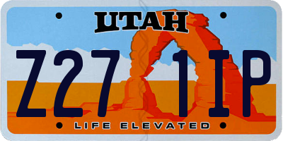 UT license plate Z271IP